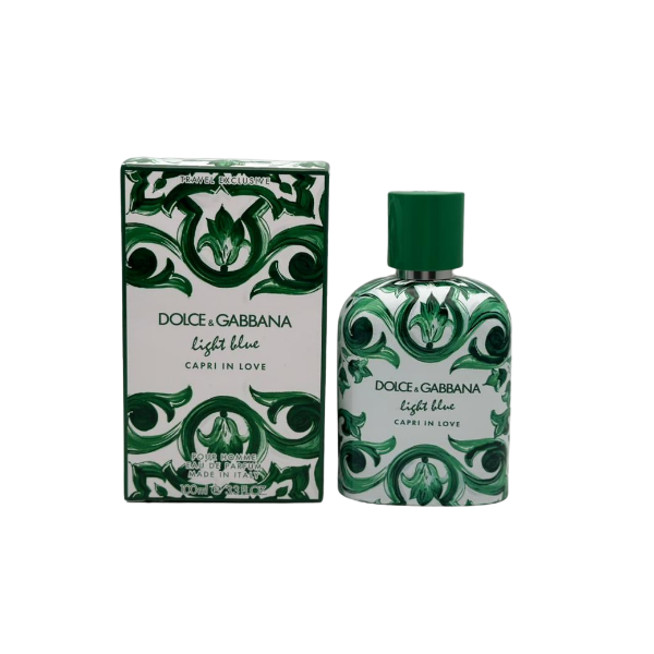 Perfume Dolce &amp; Gabbana Light Blue Capri In Love Pour Homme Travel Retail Exclusive Eau de Parfum 100ml Hombre