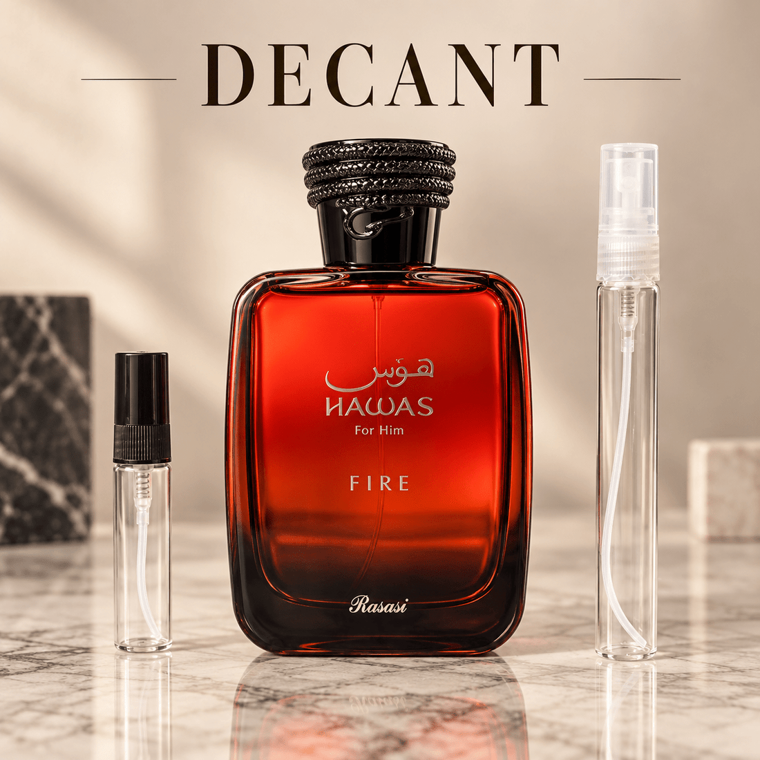 Decant Rasasi Hawas Fire - Perfumes Bogotá