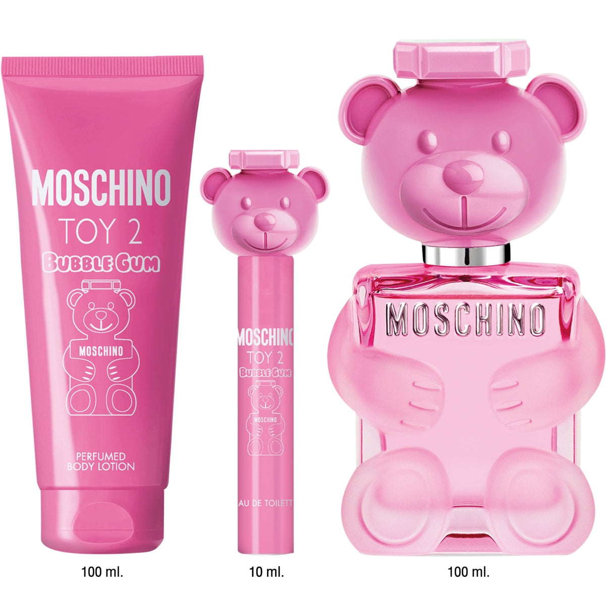 Estuche Moschino Toy 2 Bubble Gum Eau de Toilette 100ml + 10ml + Loción 100ml 3 Piezas Mujer - Perfumes Bogotá