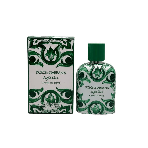 Perfume Dolce &amp; Gabbana Light Blue Capri In Love Pour Homme Travel Retail Exclusive Eau de Parfum 100ml Hombre - Perfumes Bogotá