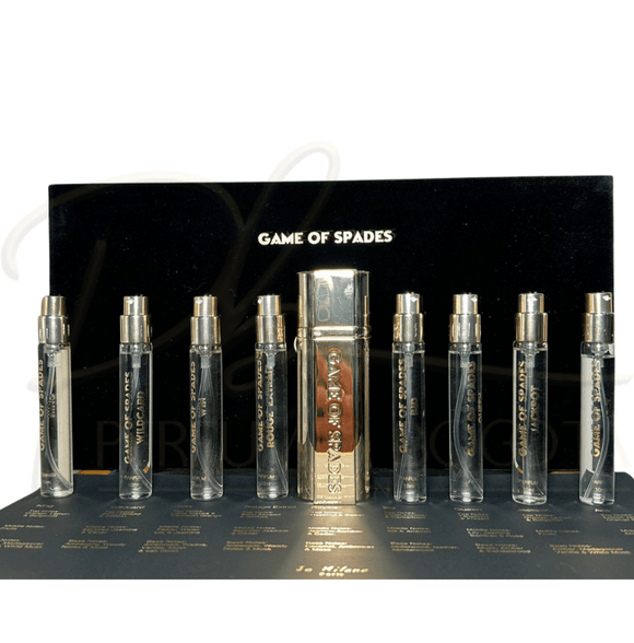 Perfume Estuche Jo Milano - Game Of Spades Parfum Coffret - 9uds x 10ml - Hombre - Perfumes Bogotá