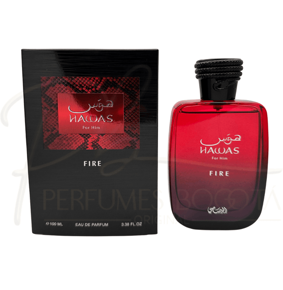 Perfume Hawas Fire For Him Rasasi - Eau De Parfum - 100ml - Unisex - Perfumes Bogotá