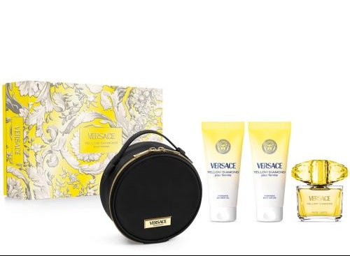 Perfume Versace Kit Yellow Diamond + Cosmetiquera Eau de Toilette 90ml Mujer - Perfumes Bogotá