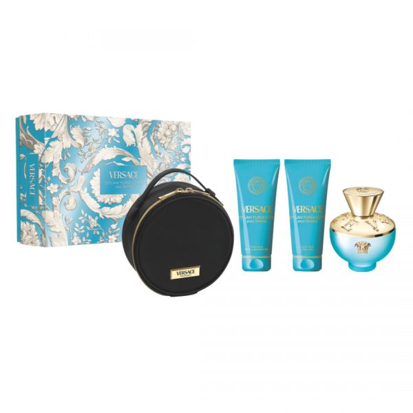 Perfume Versace Kit Dylan Turquoise + Cosmetiquera Eau de Toilette 100ml Mujer