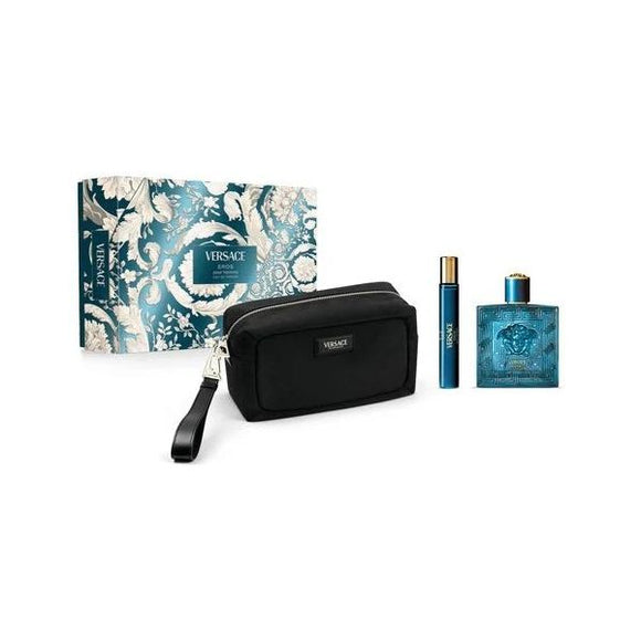 Perfume Estuche Versace Eros - Eau De Toilette - 100Ml - Hombre + Bolso