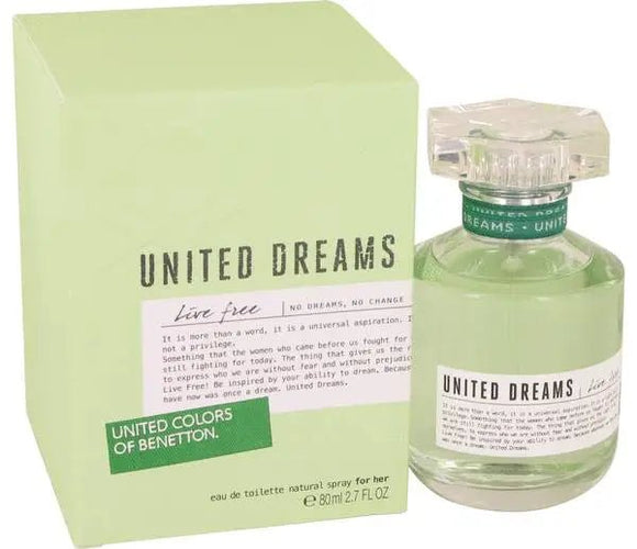 Perfume Dreams Live free Benetton - 80ml - Mujer - Eau De Toilette - Perfumes Bogotá