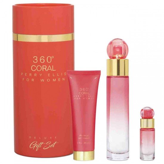 Perfume Perry Ellis Kit 360° Coral Eau de Parfum 100ml Mujer - Perfumes Bogotá